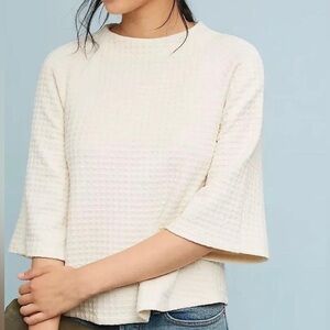 Who wear what when where Ivory Winnipeg Knit Top w/3/4 Bell sleeves Size Small